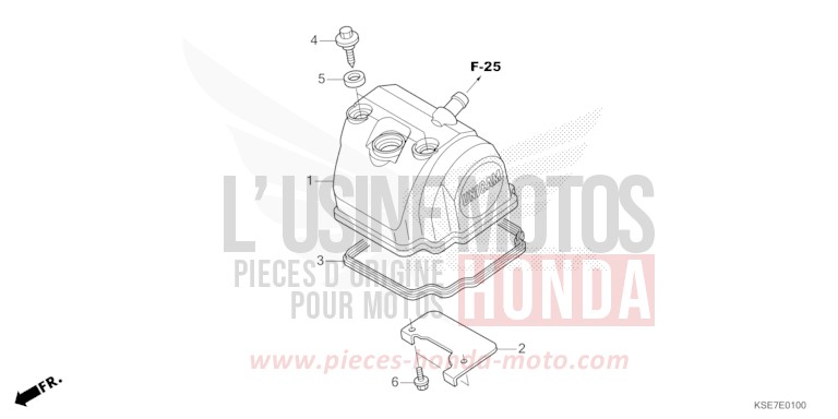 CYLINDER HEAD COVER for CRF150R "Big wheels" EXTREME RED (R292) from 2025